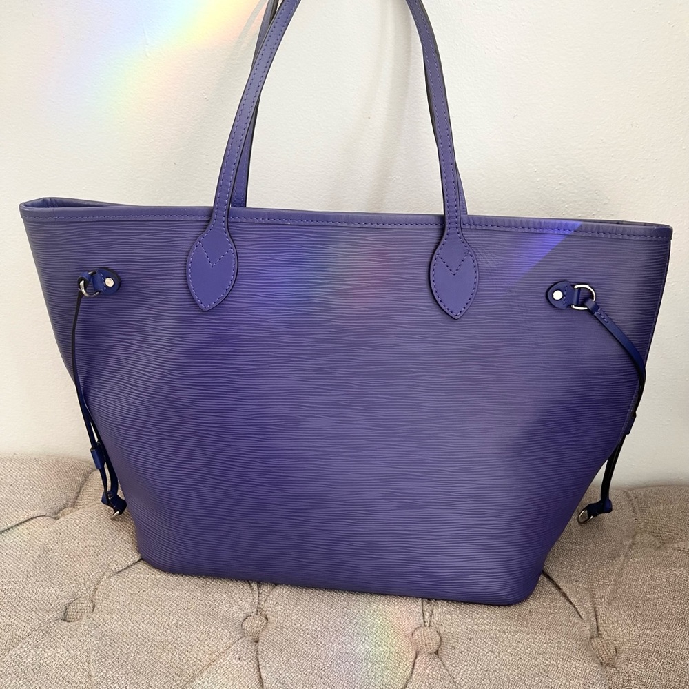 Louis Vuitton Neverfull MM Purple Epi with pouch
